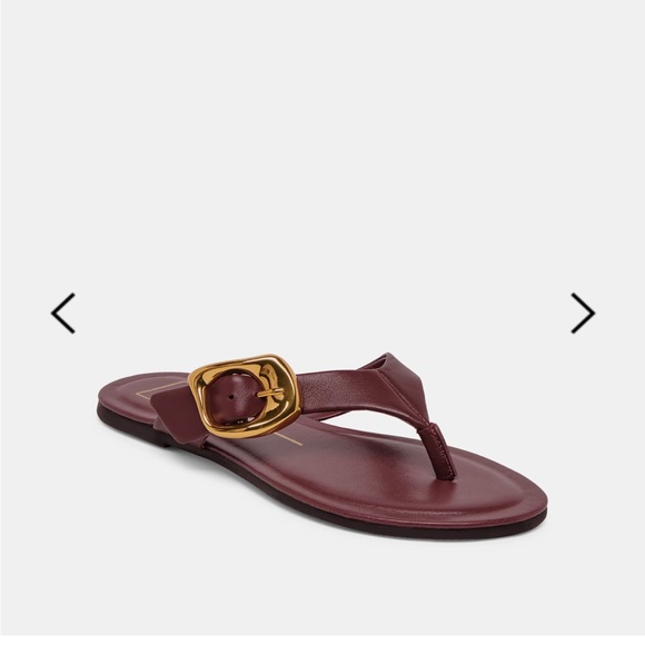 Dolce Vita Rossa Sandals Burgundy Leather - Picture 2 of 9